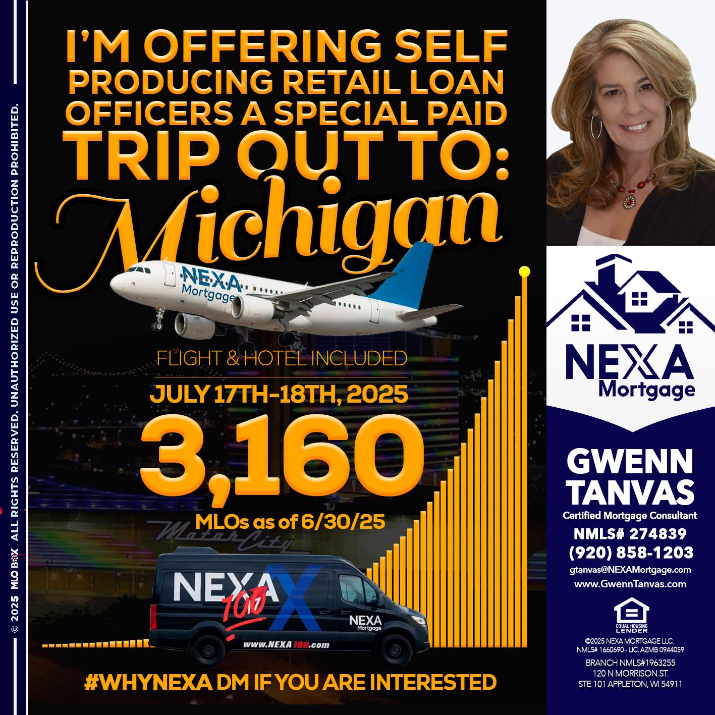MICHIGAN TRIP - Gwenn Tanvas -Certified Mortgage Consultant