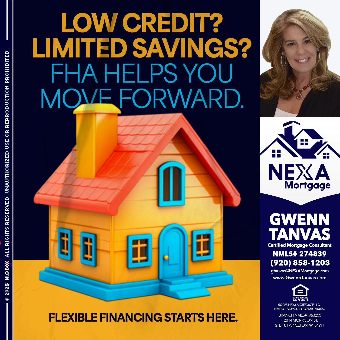 LOW CREDIT? - Gwenn Tanvas -Certified Mortgage Consultant