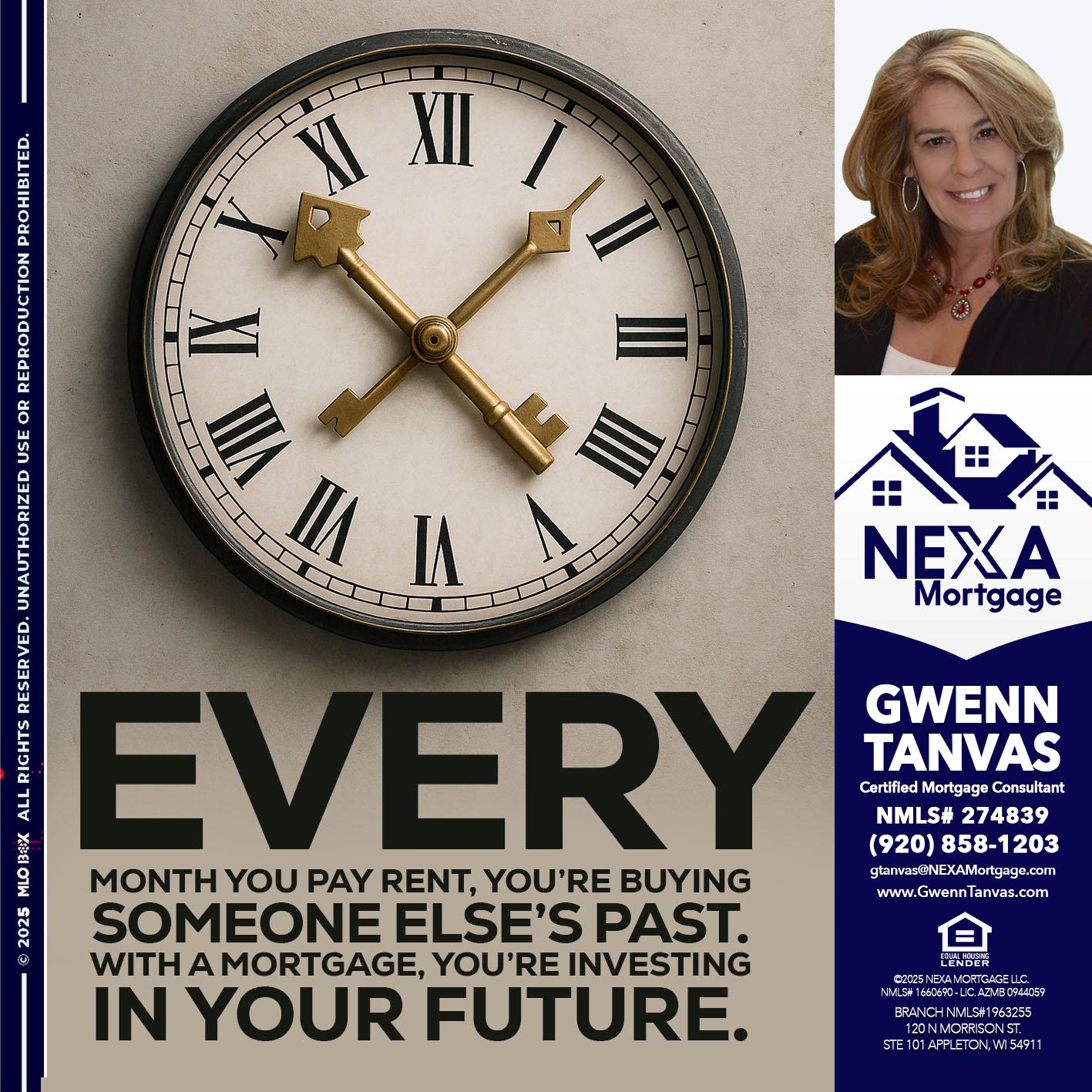 EVERY MONTH - Gwenn Tanvas -Certified Mortgage Consultant