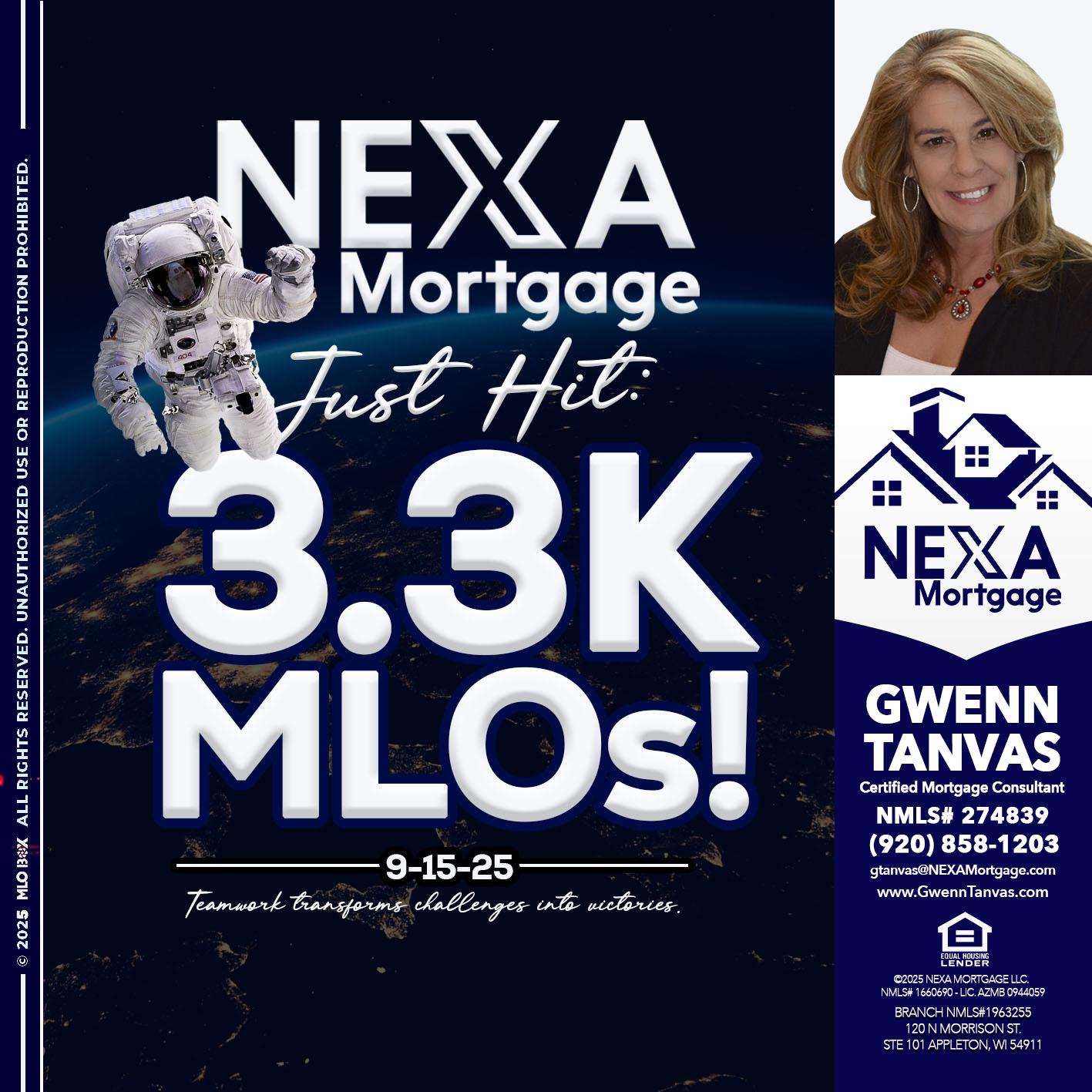 3.3K - Gwenn Tanvas -Certified Mortgage Consultant