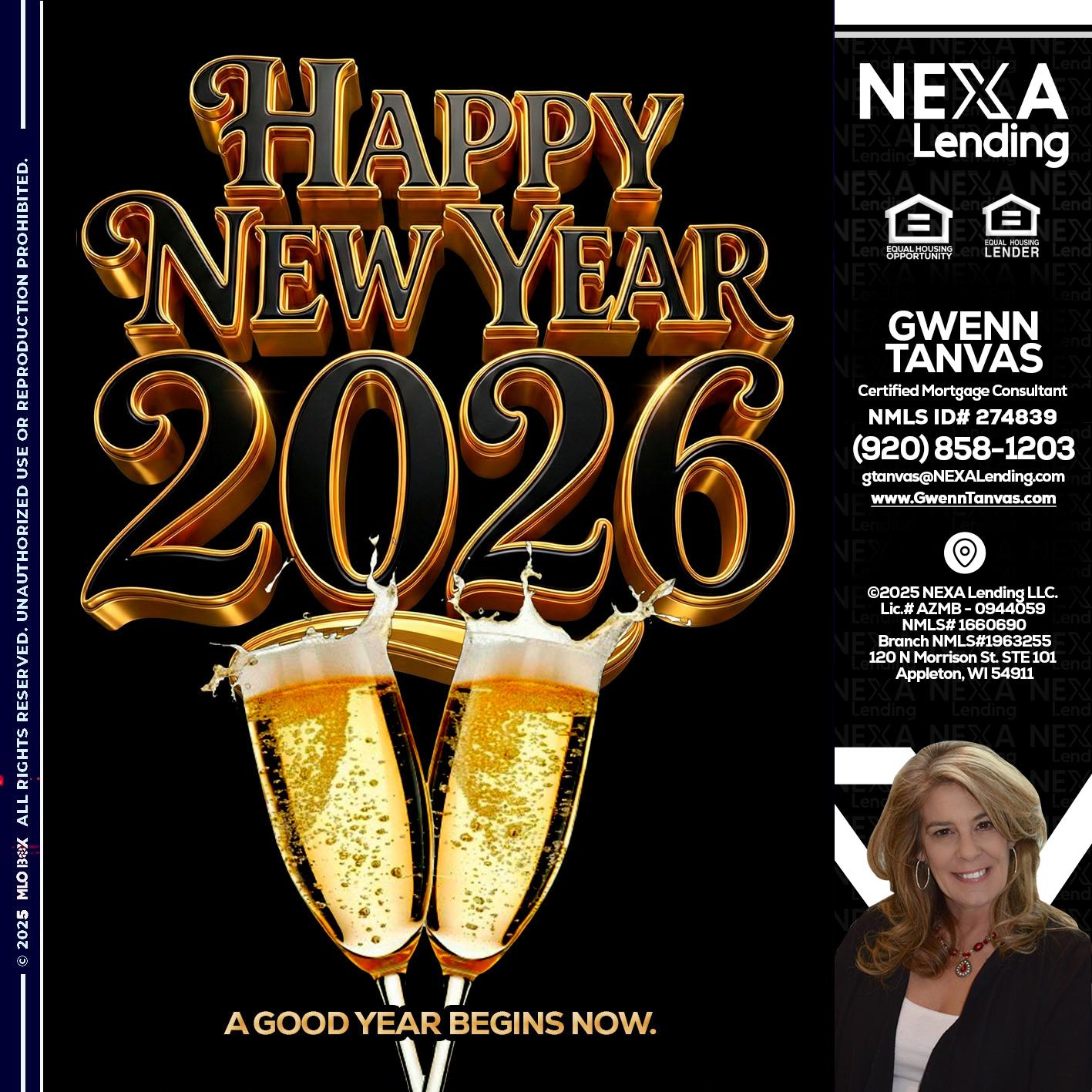 happy new year 2026 - Gwenn Tanvas -Certified Mortgage Consultant