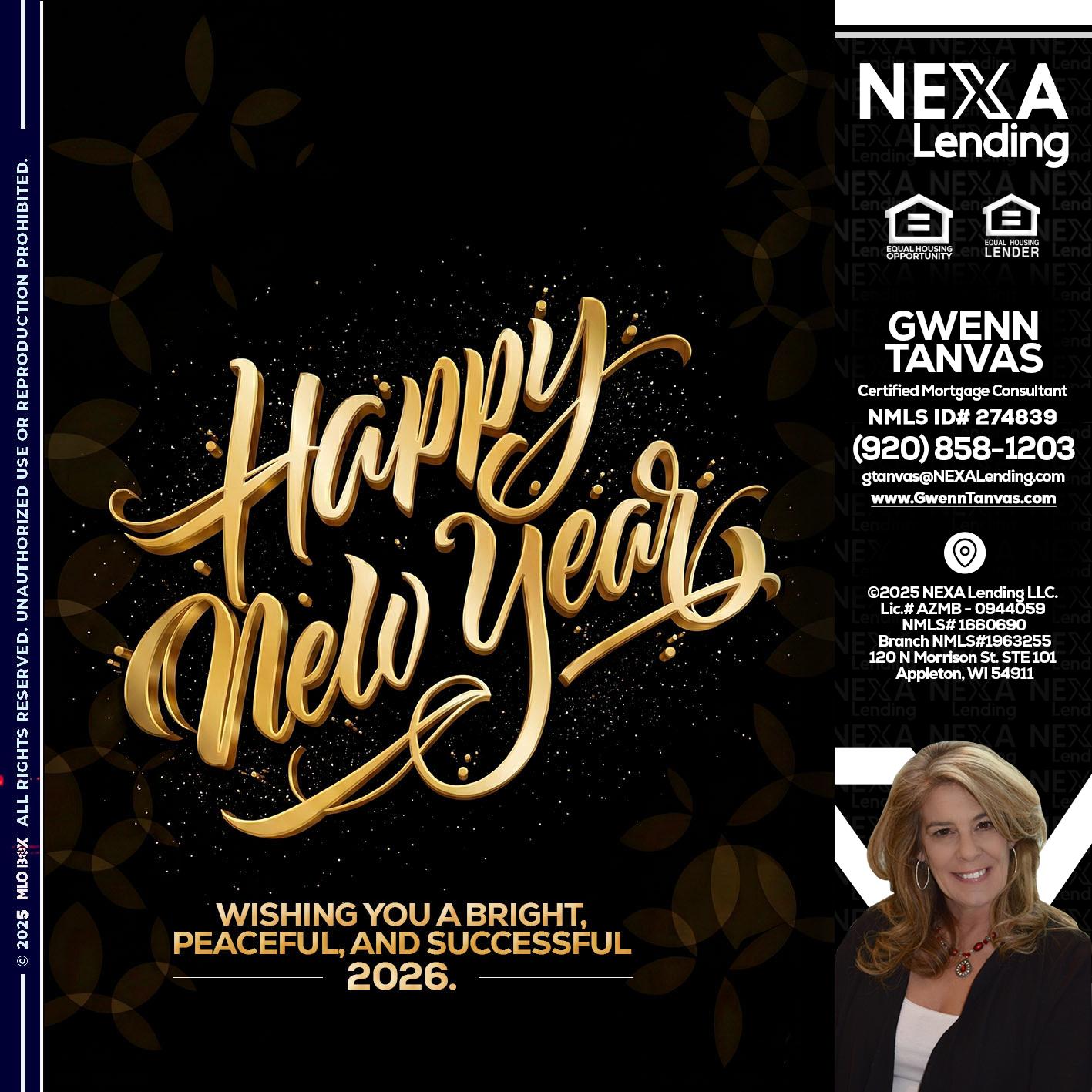 HAPPY NEW YEAR - Gwenn Tanvas -Certified Mortgage Consultant