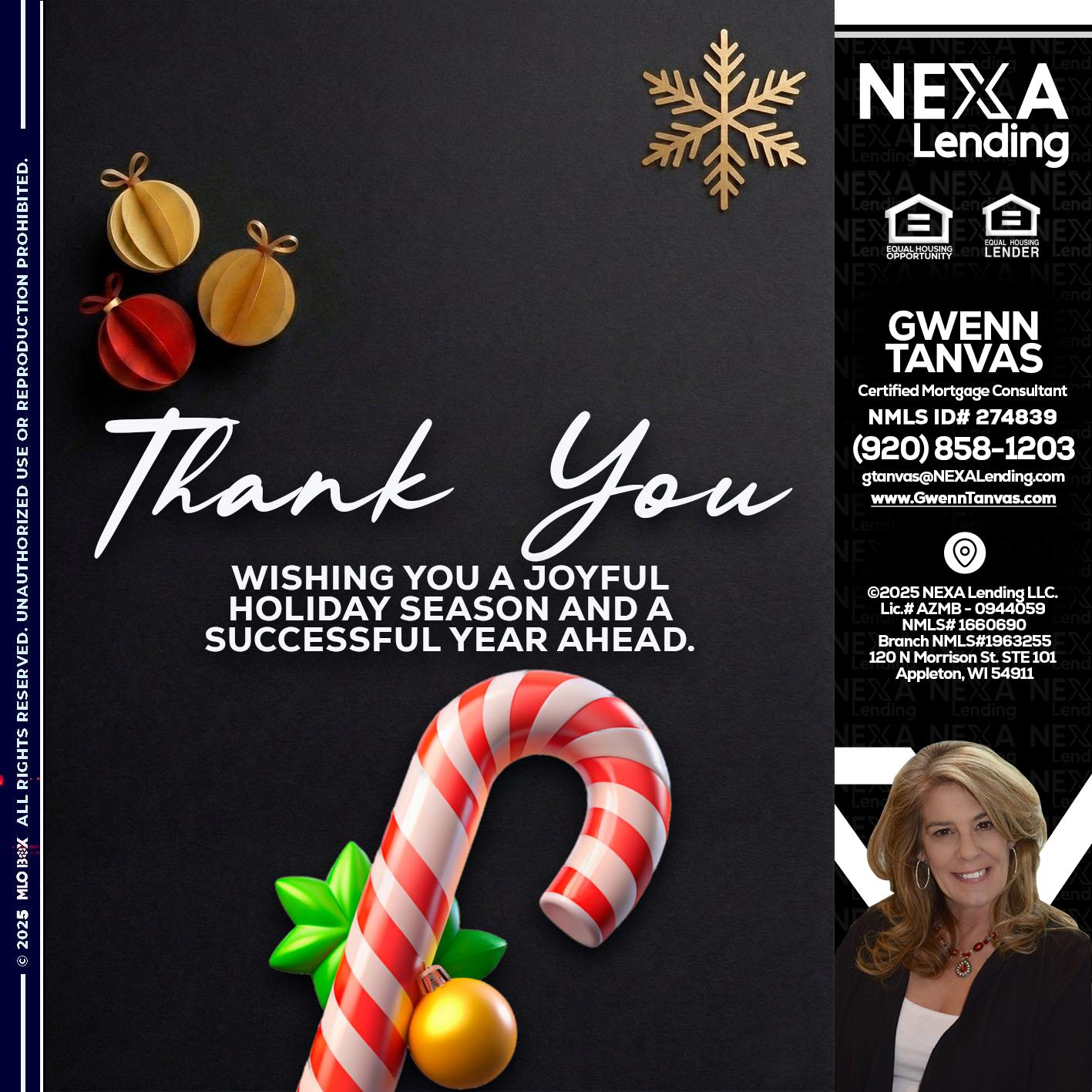 THANK YOU - Gwenn Tanvas -Certified Mortgage Consultant