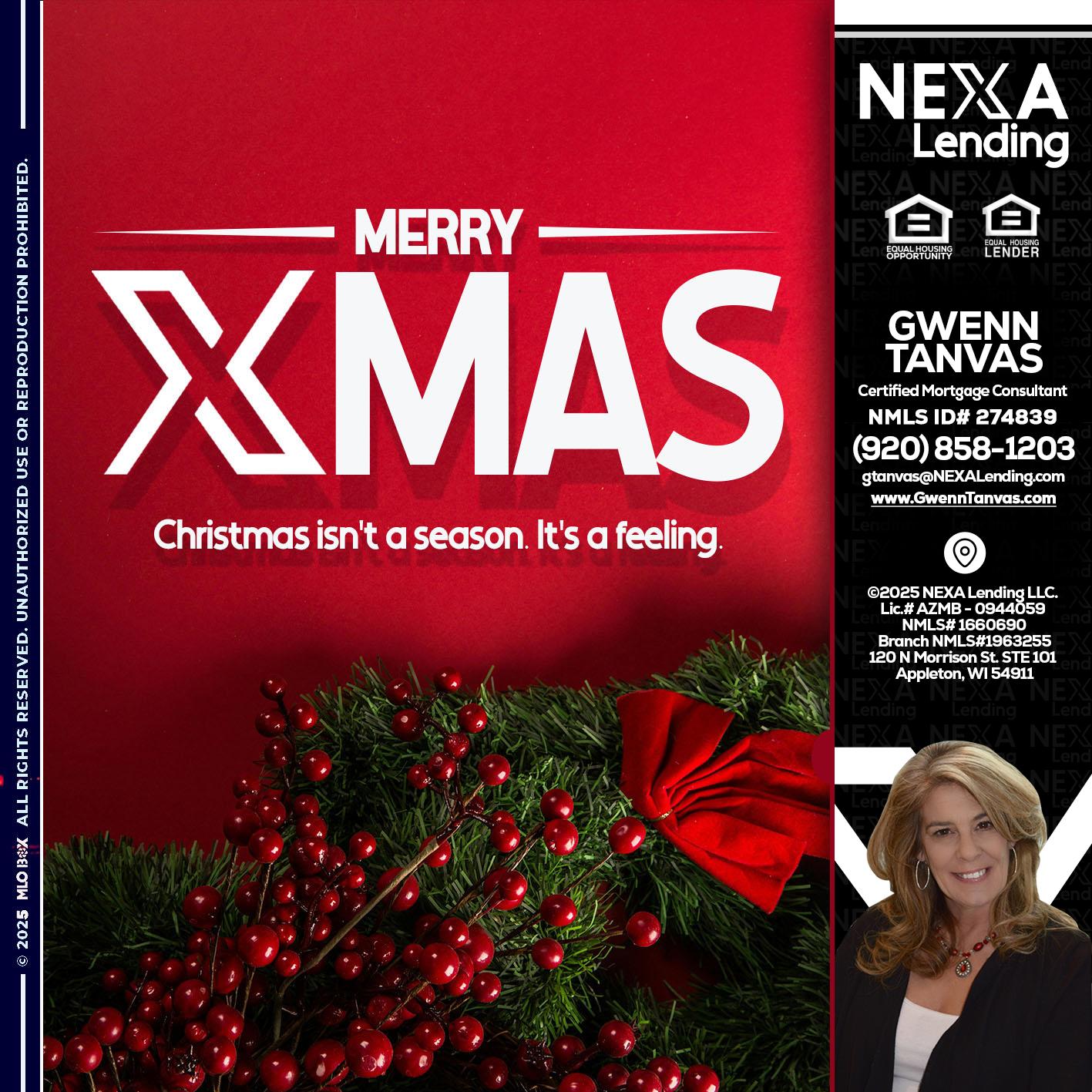 merry xmas - Gwenn Tanvas -Certified Mortgage Consultant