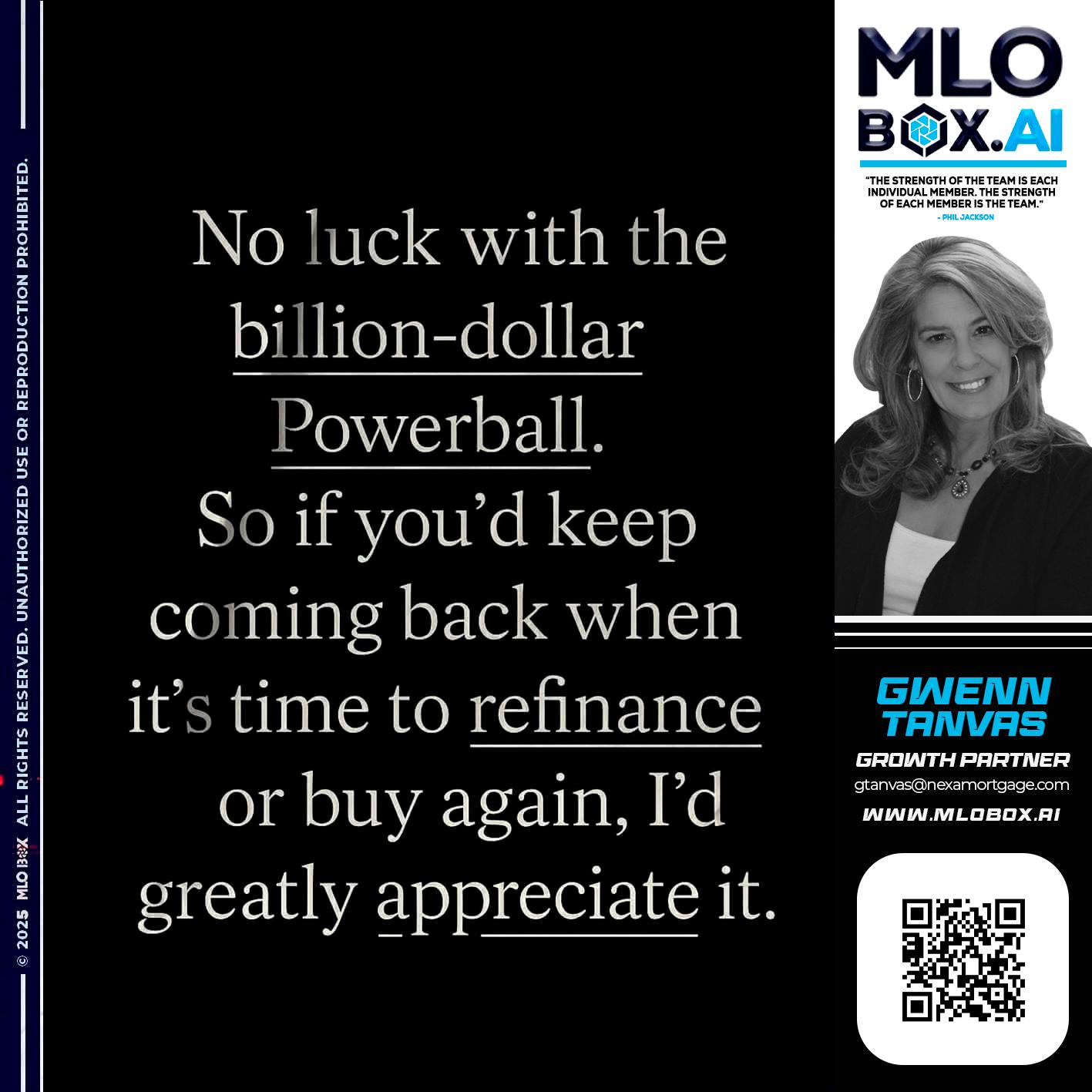 NO LUCK - Gwenn Tanvas -Certified Mortgage Consultant