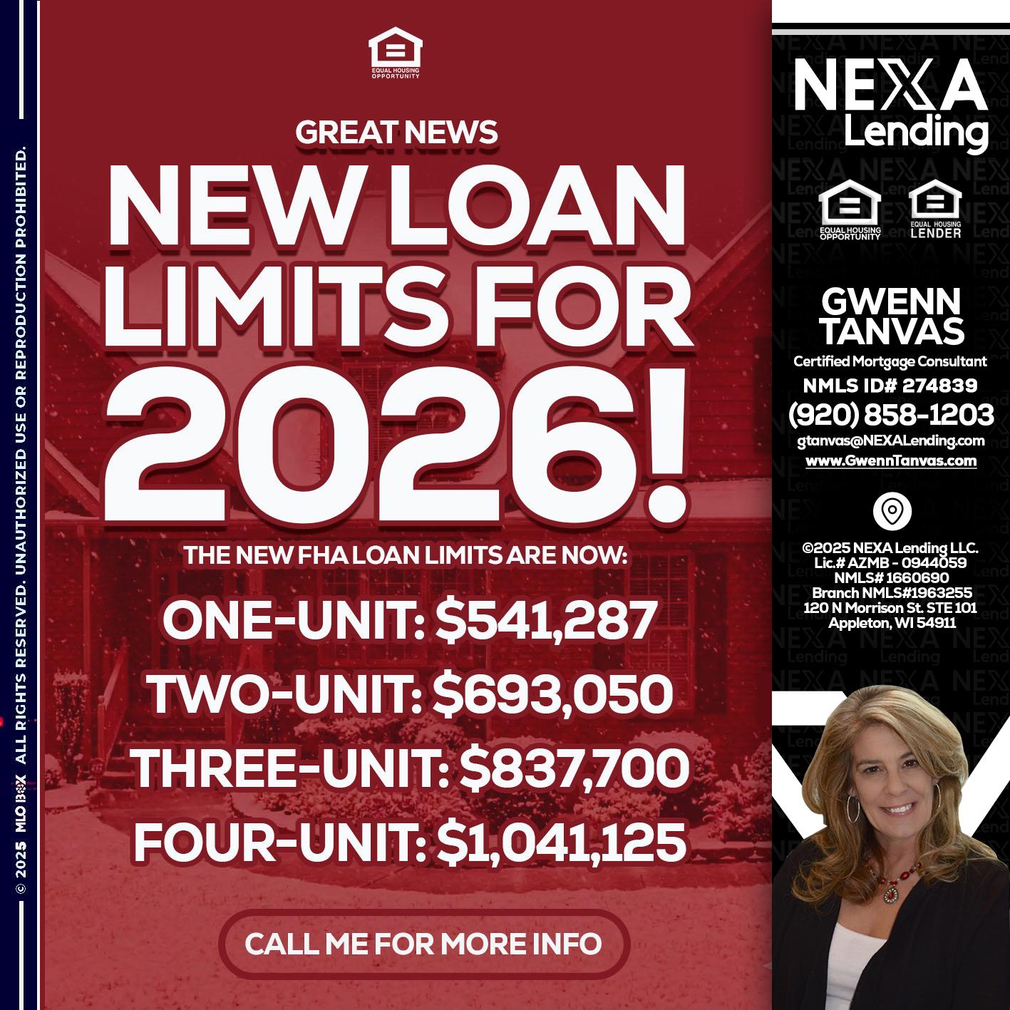 loan limits - Gwenn Tanvas -Certified Mortgage Consultant