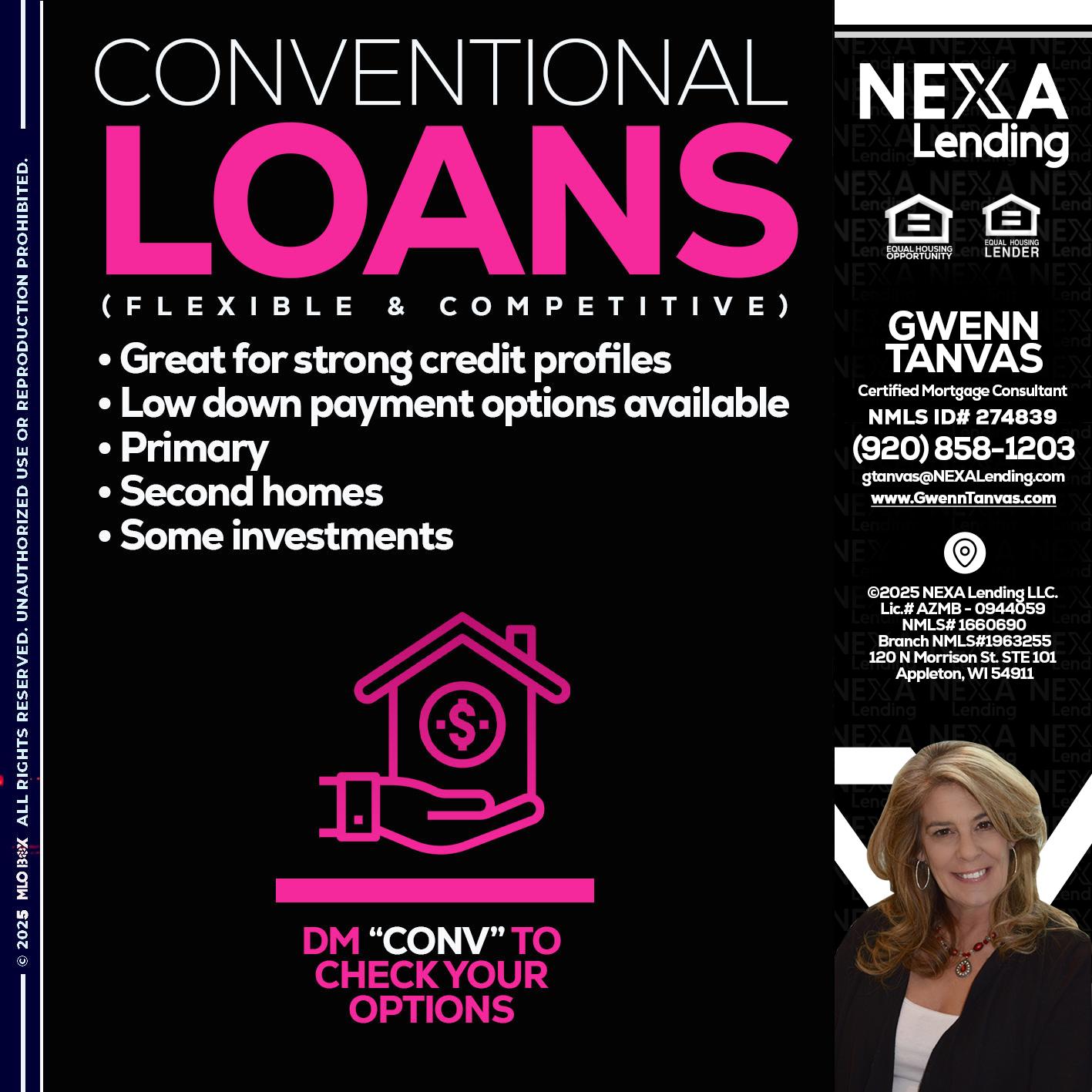 CONVENTIONAL LOANS - Gwenn Tanvas -Certified Mortgage Consultant