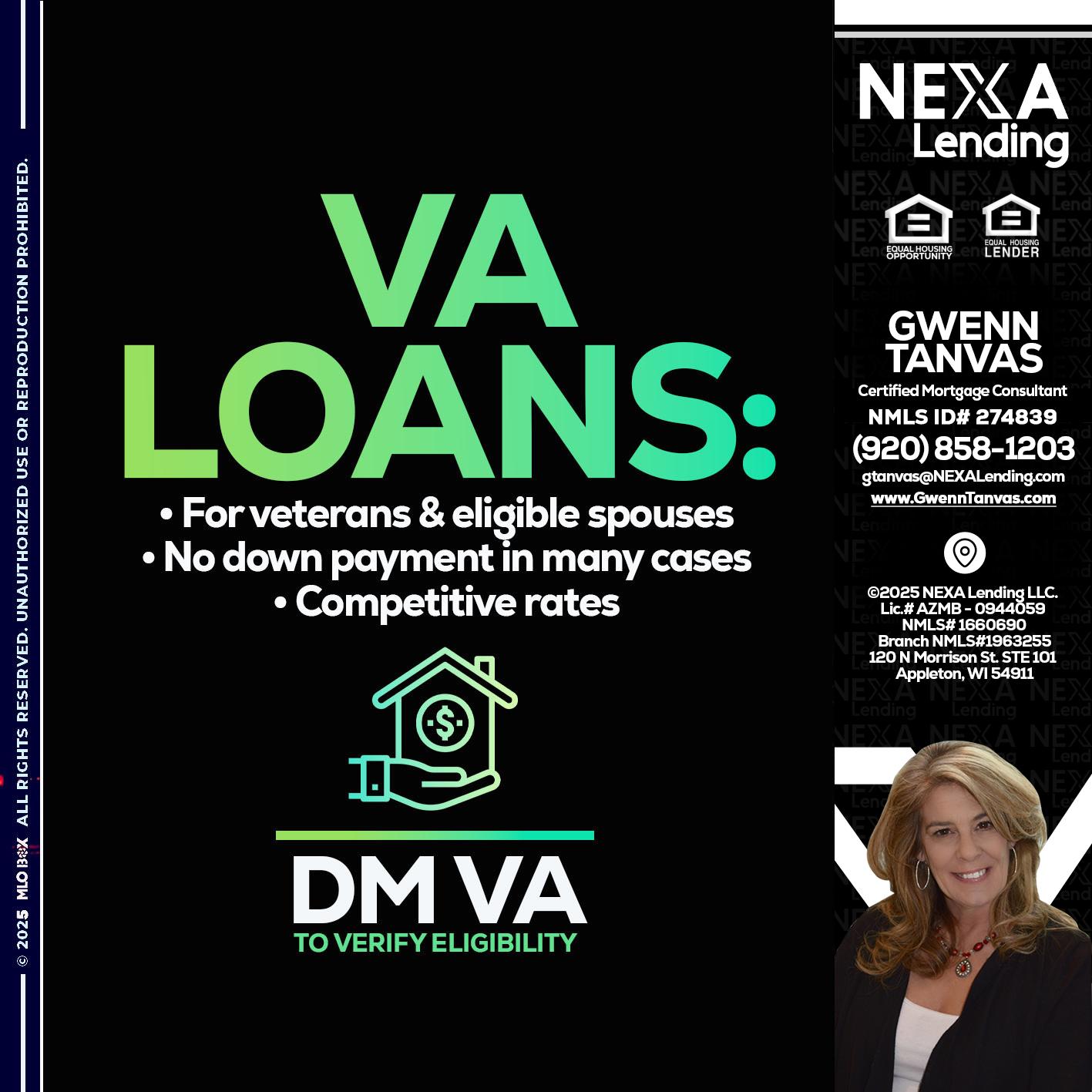 VA LOANS - Gwenn Tanvas -Certified Mortgage Consultant