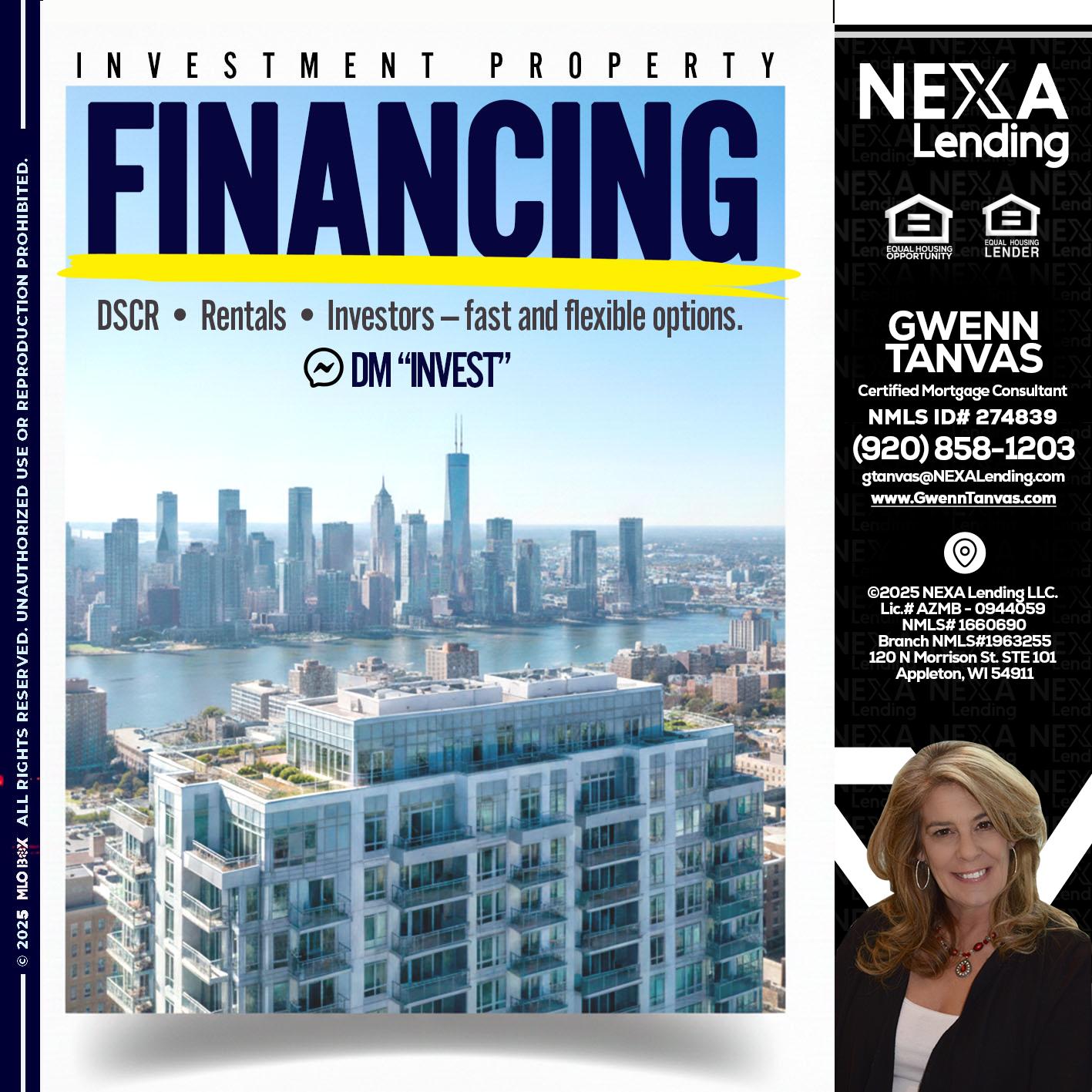 FINANCING - Gwenn Tanvas -Certified Mortgage Consultant