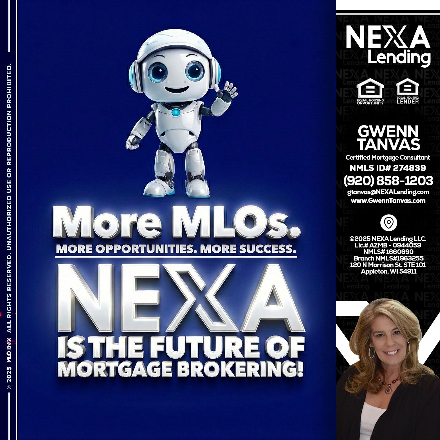 MORE MLOs - Gwenn Tanvas -Certified Mortgage Consultant