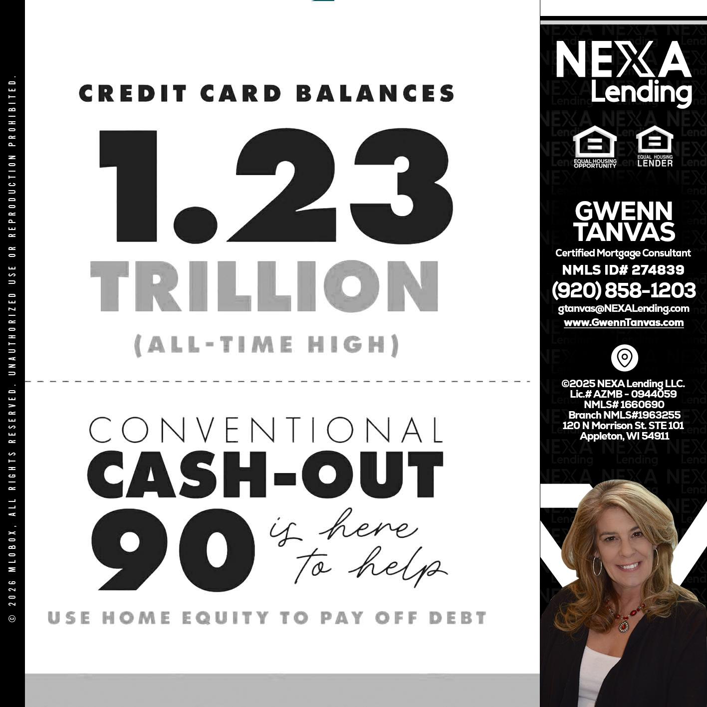 CREDIT CARD BALANCE - Gwenn Tanvas -Certified Mortgage Consultant