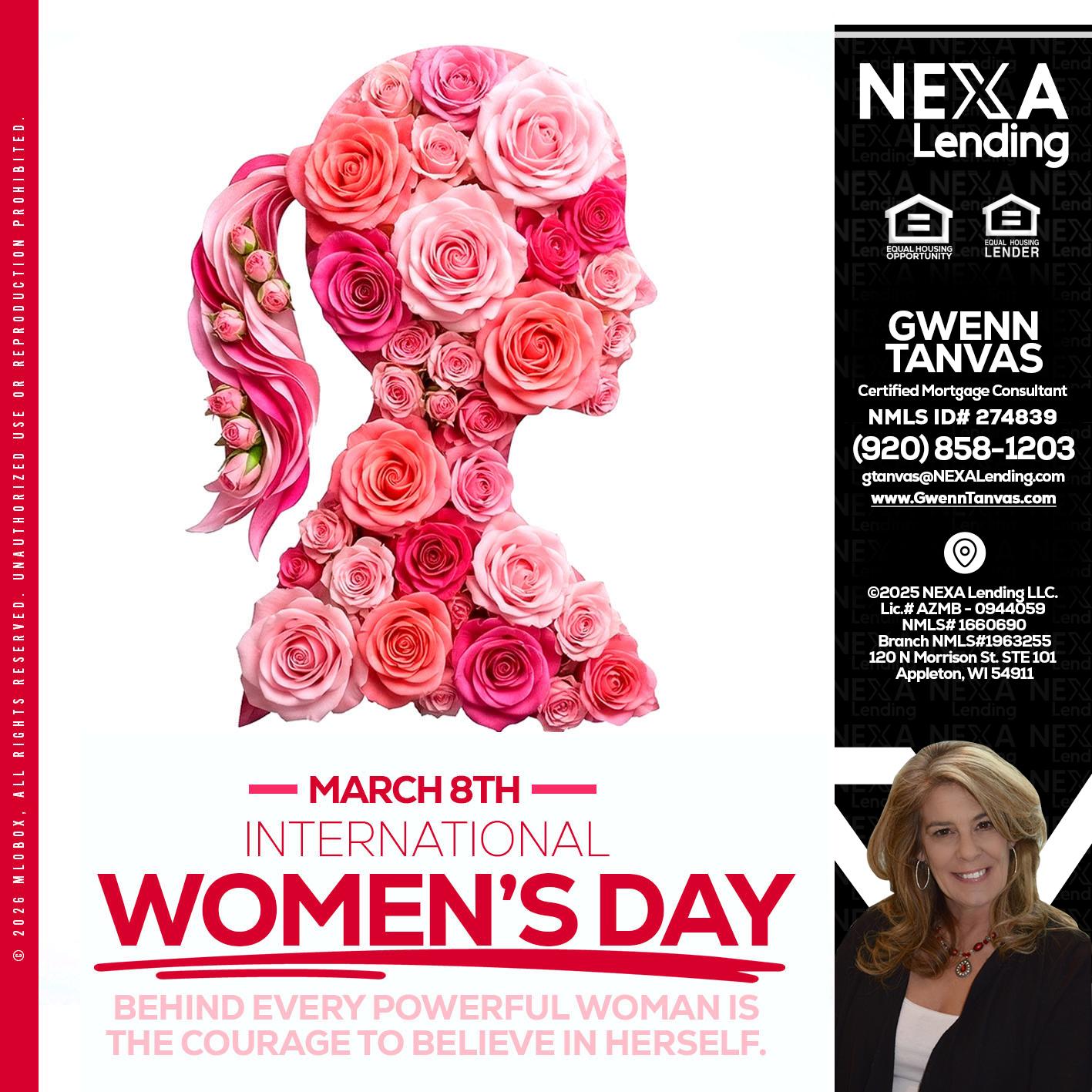 MARCH 8TH - Gwenn Tanvas -Certified Mortgage Consultant