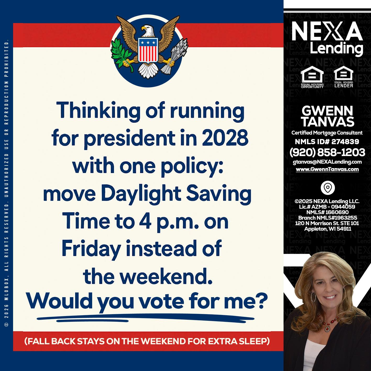 THINKING OF RUNING - Gwenn Tanvas -Certified Mortgage Consultant