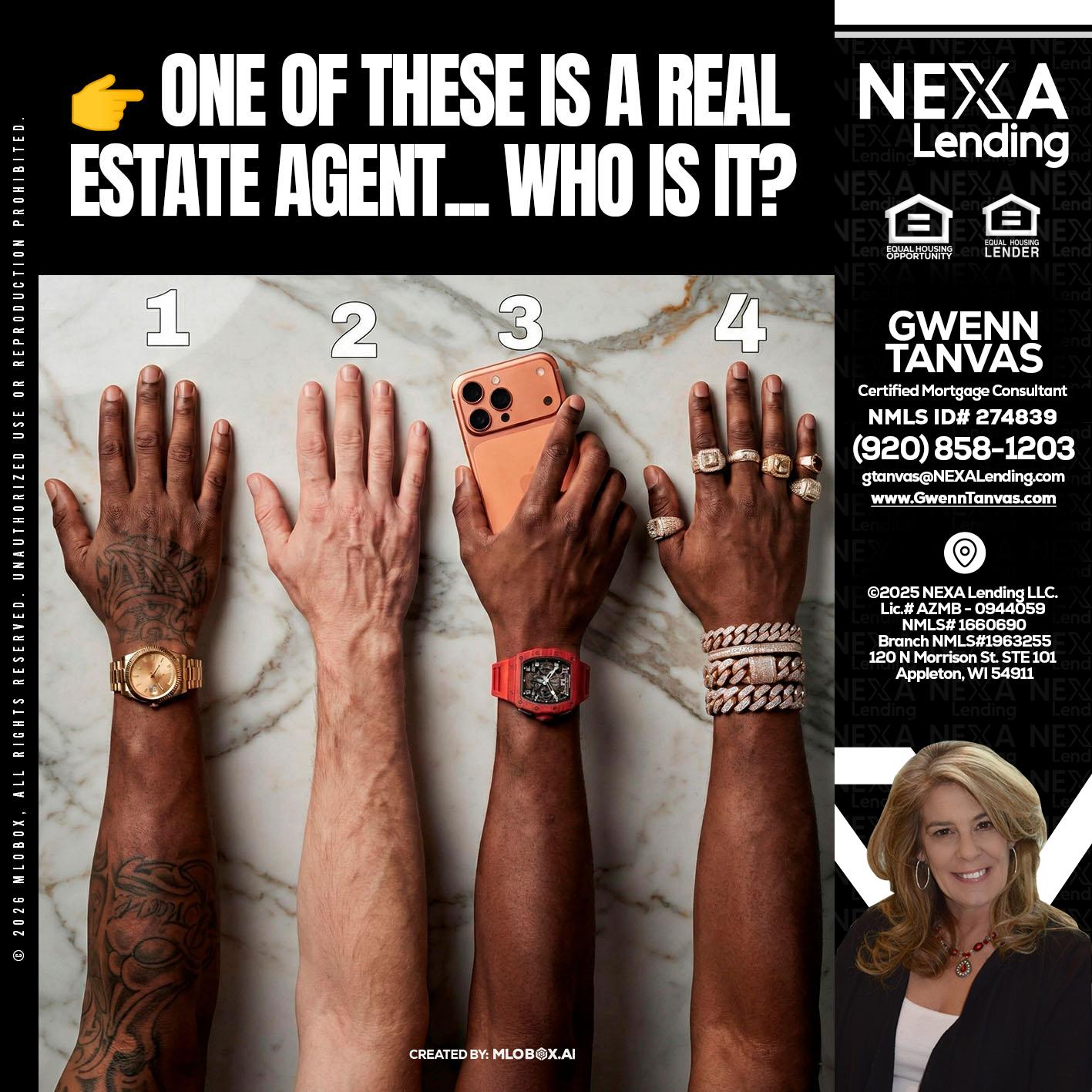 ONE OF THESE - Gwenn Tanvas -Certified Mortgage Consultant