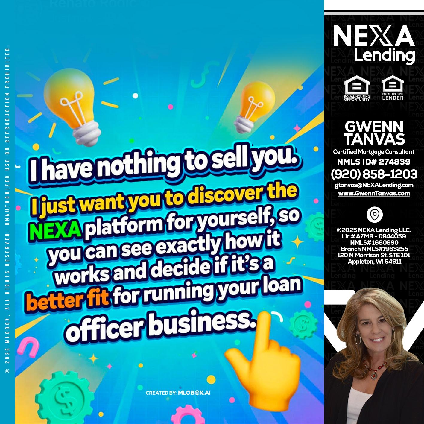 I HAVE NOTHING - Gwenn Tanvas -Certified Mortgage Consultant
