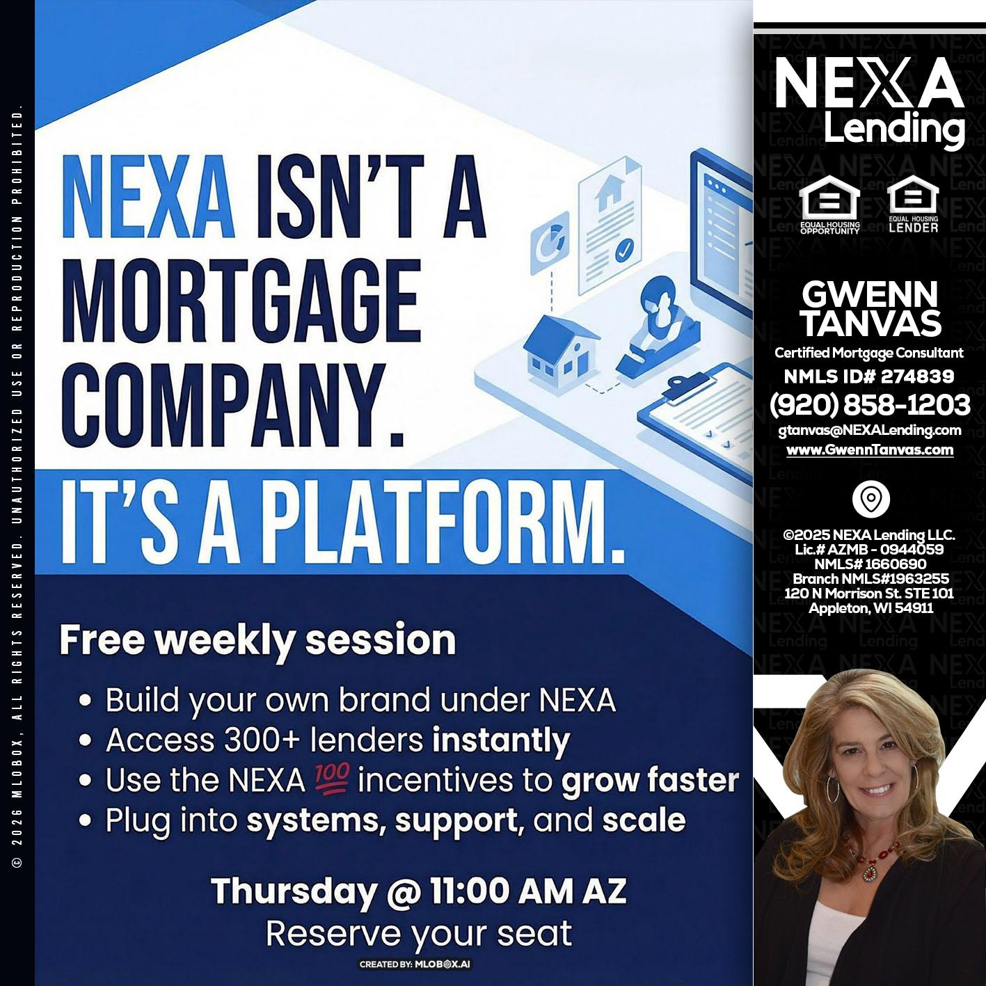 NEXA ISNT - Gwenn Tanvas -Certified Mortgage Consultant