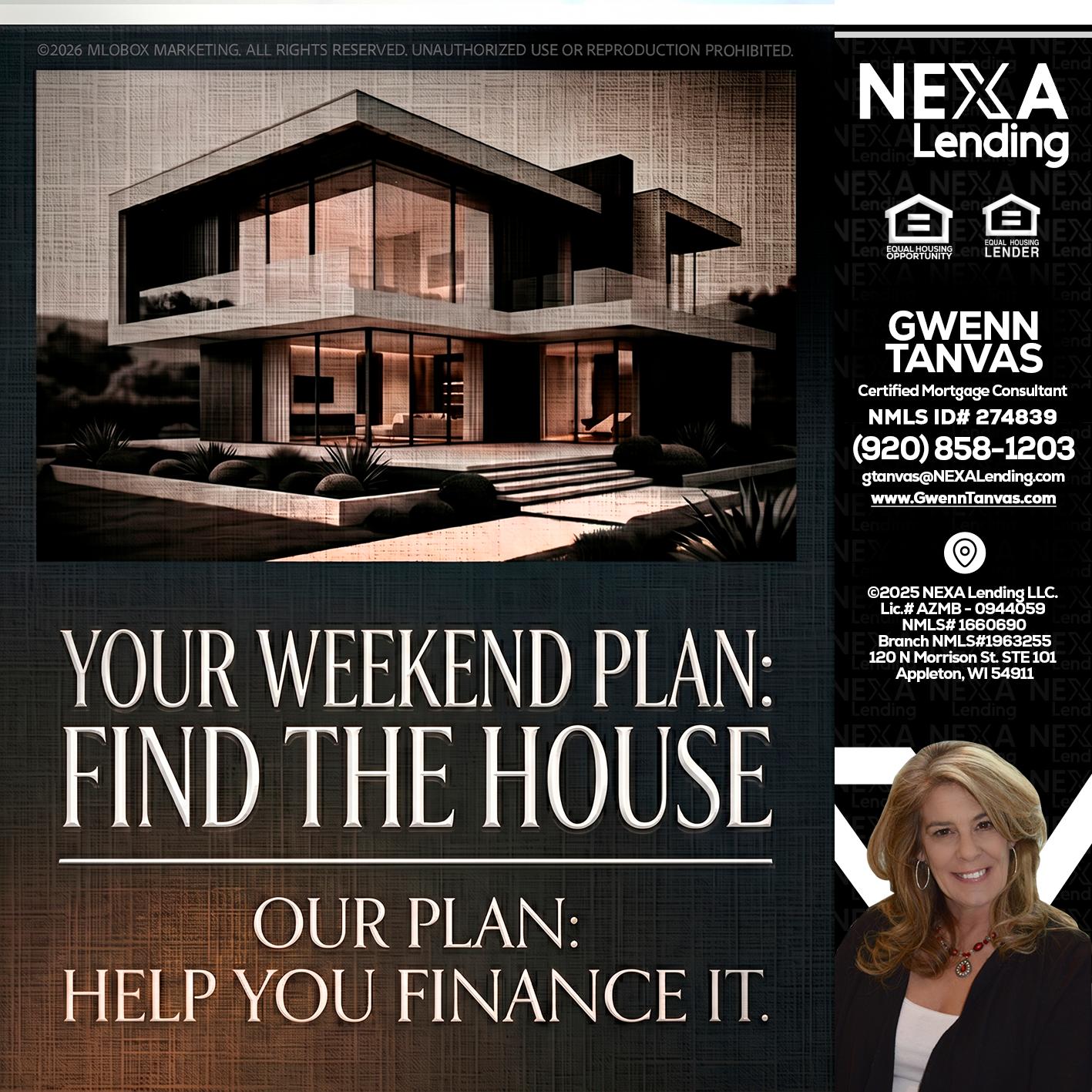 YOUR WEEKEND PLAN - Gwenn Tanvas -Certified Mortgage Consultant