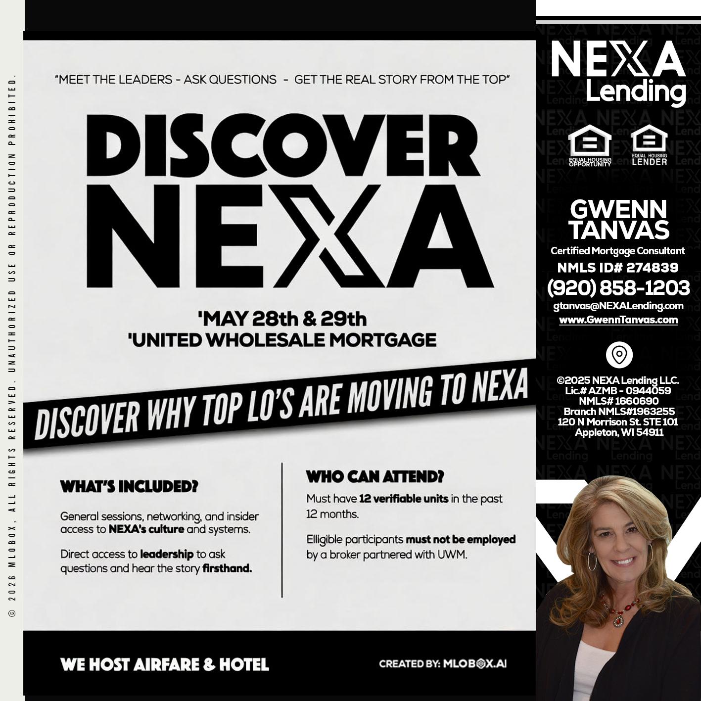 DISCOVER NEXA - Gwenn Tanvas -Certified Mortgage Consultant