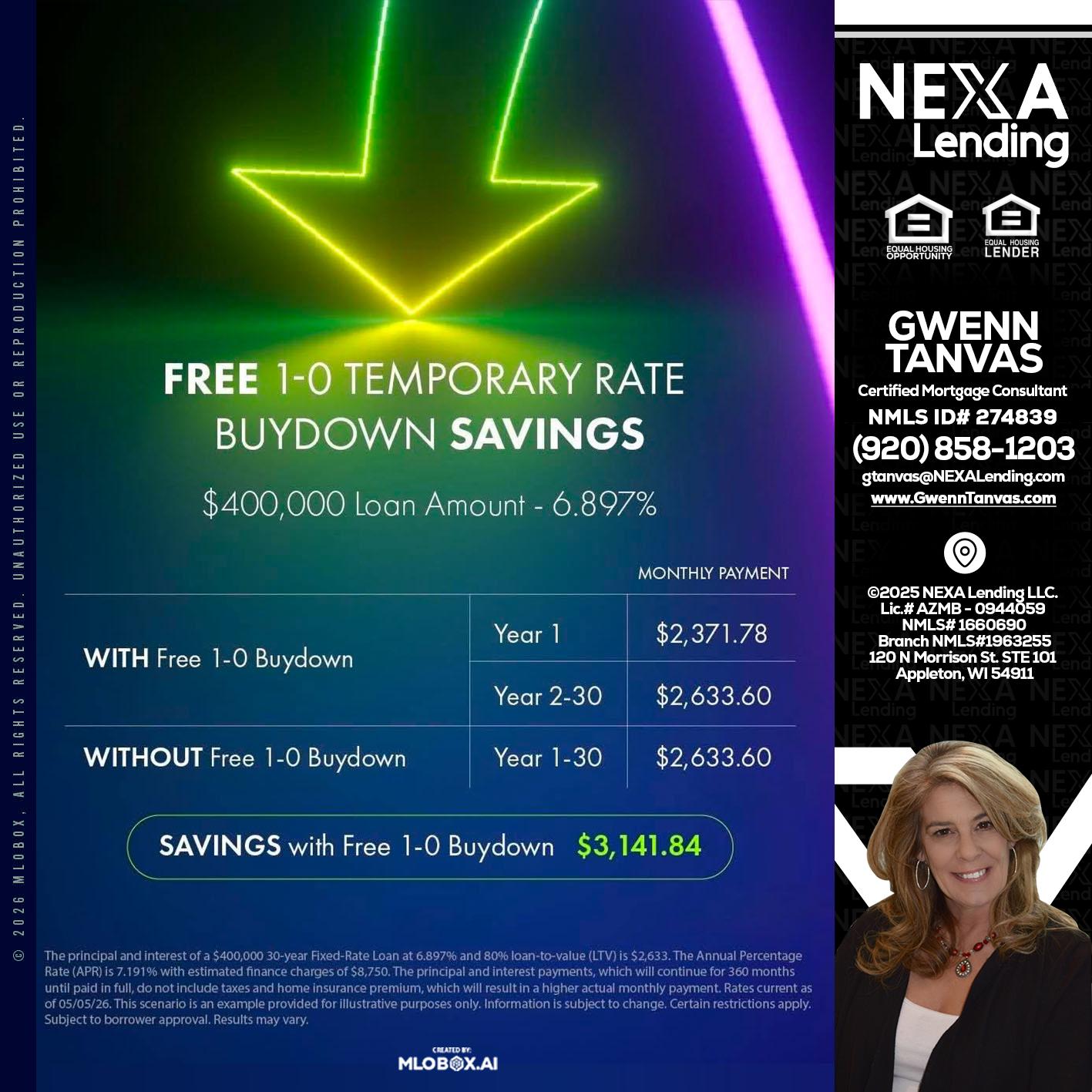 BUYDOWN - Gwenn Tanvas -Certified Mortgage Consultant