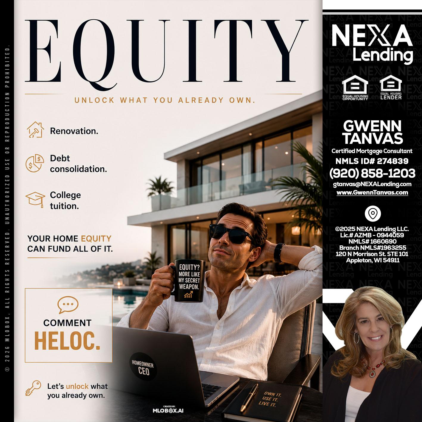 EQUITY - Gwenn Tanvas -Certified Mortgage Consultant