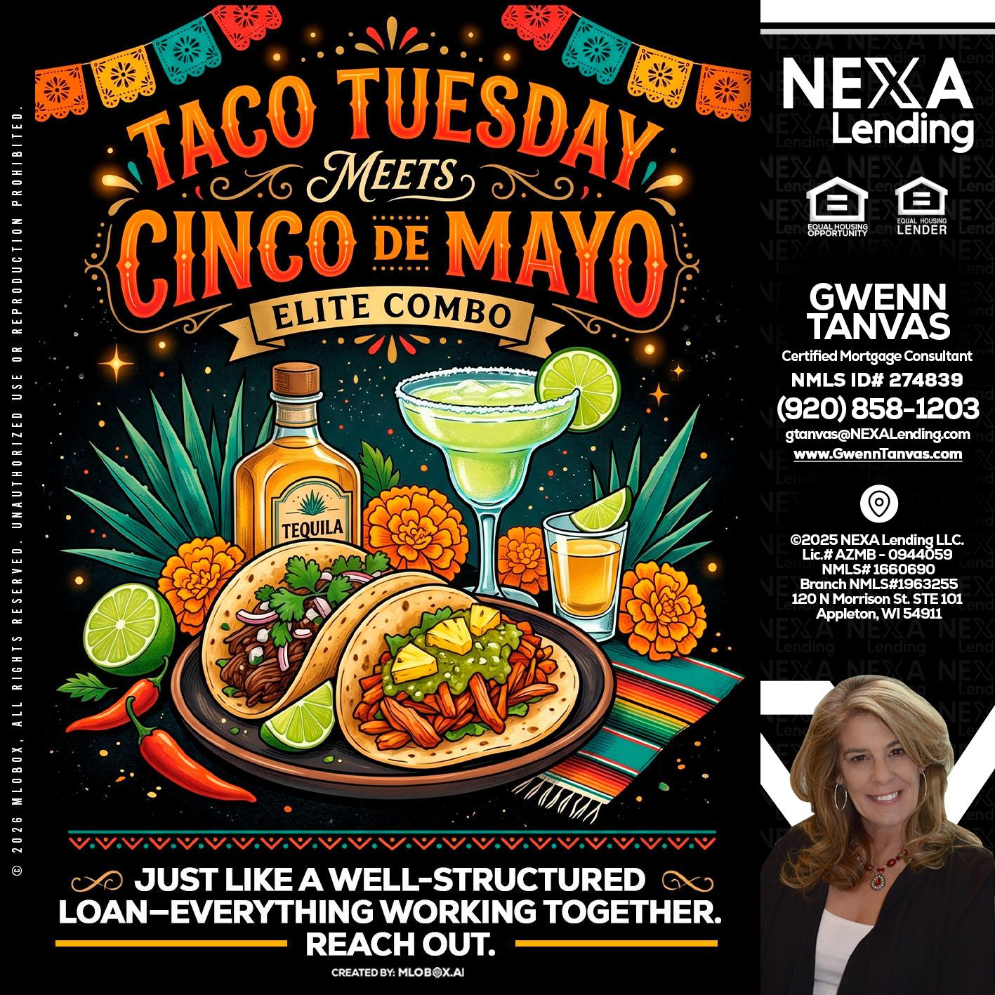 TACO TUESDAY - Gwenn Tanvas -Certified Mortgage Consultant