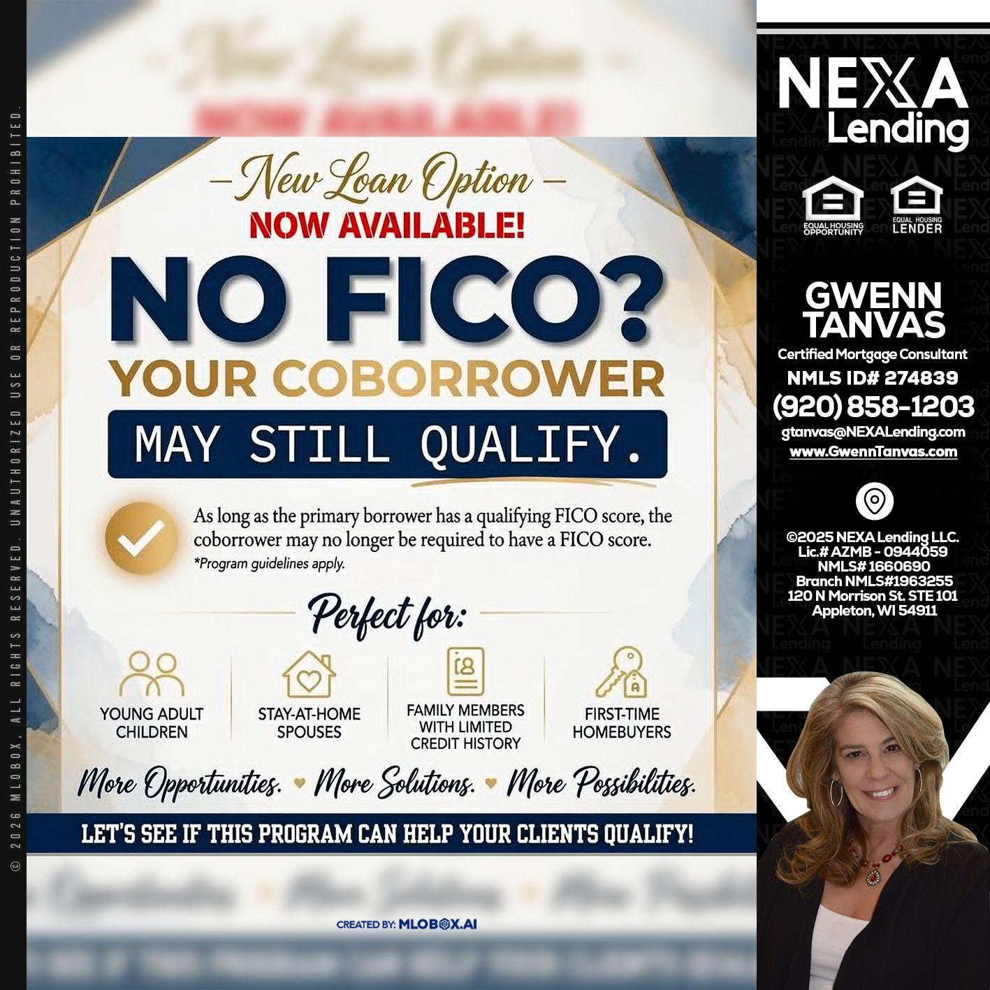 NO FICO? - Gwenn Tanvas -Certified Mortgage Consultant