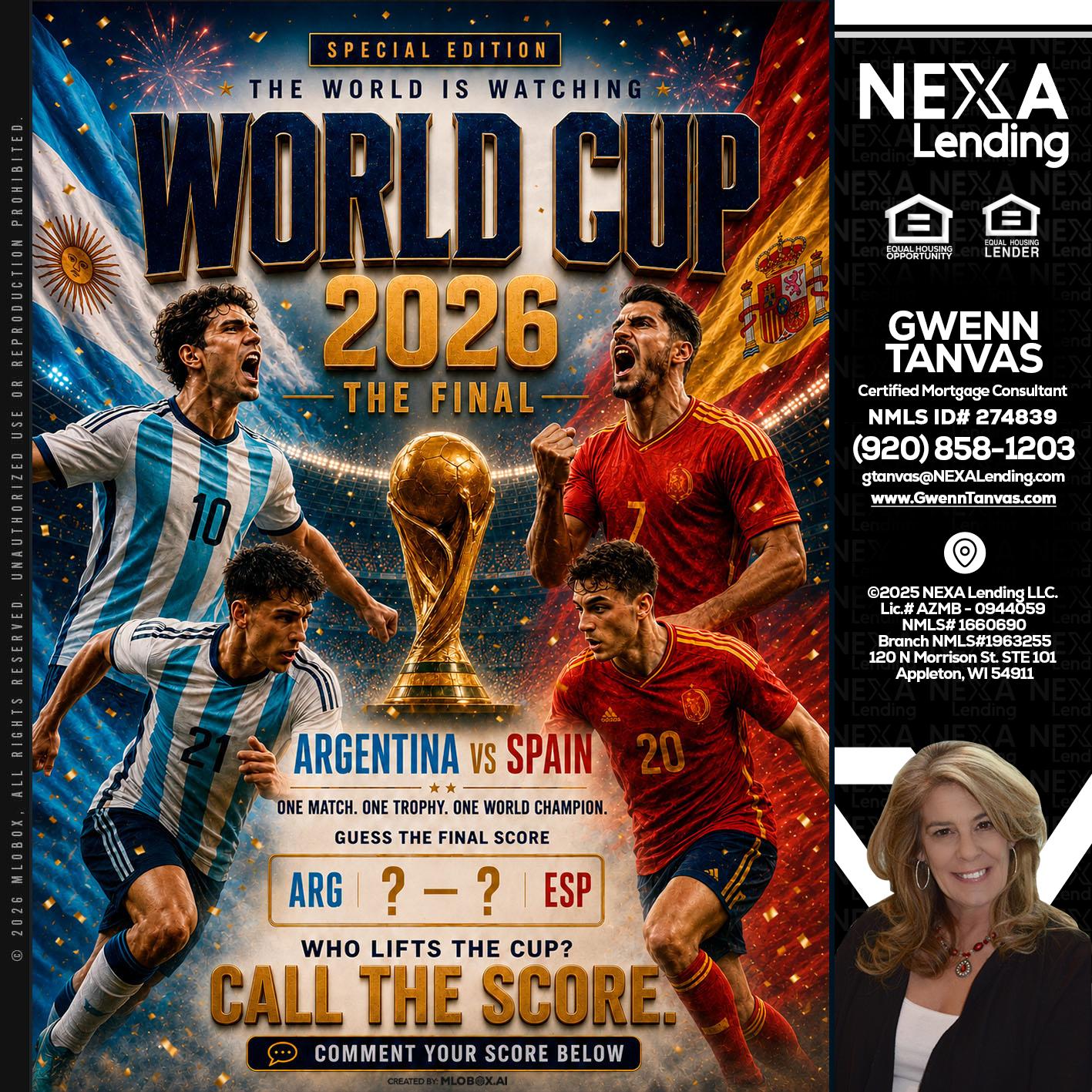 World Cup 2026 finals - Gwenn Tanvas -Certified Mortgage Consultant