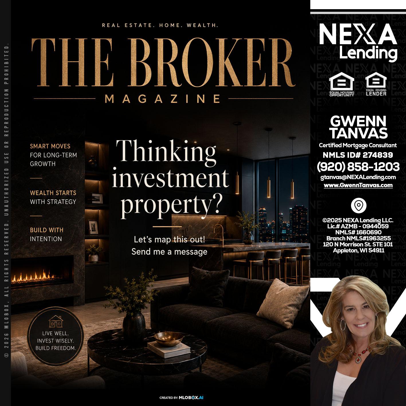 THE BROKER - Gwenn Tanvas -Certified Mortgage Consultant