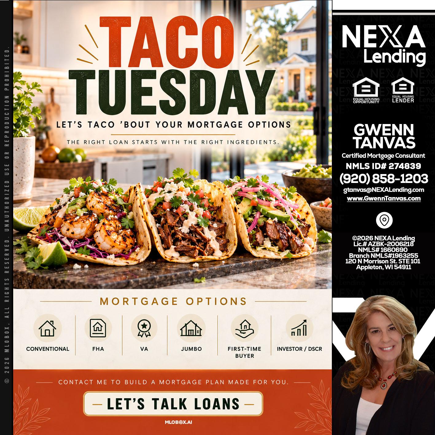 taco Tuesday - Gwenn Tanvas -Certified Mortgage Consultant