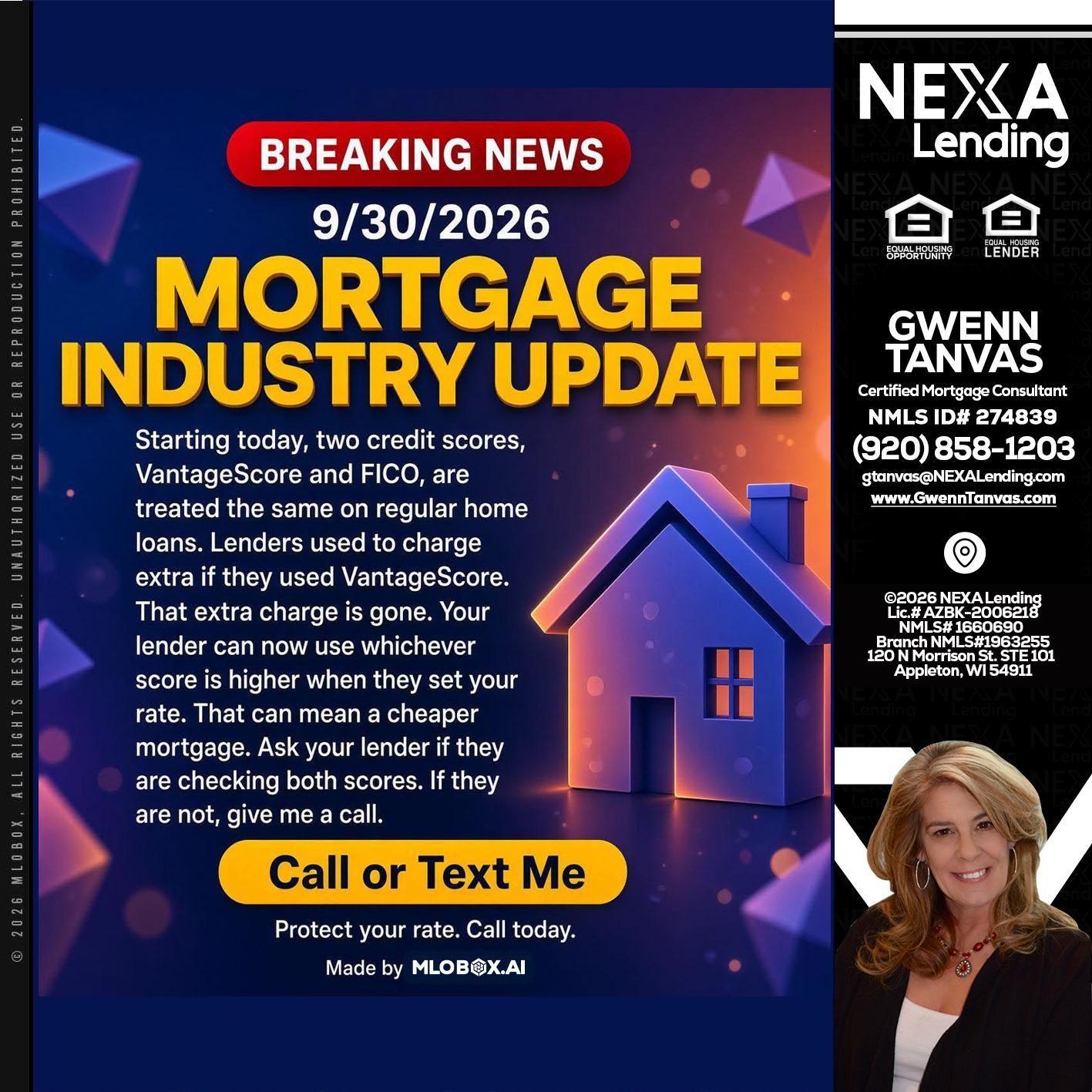 BREAKING NEWS - Gwenn Tanvas -Certified Mortgage Consultant