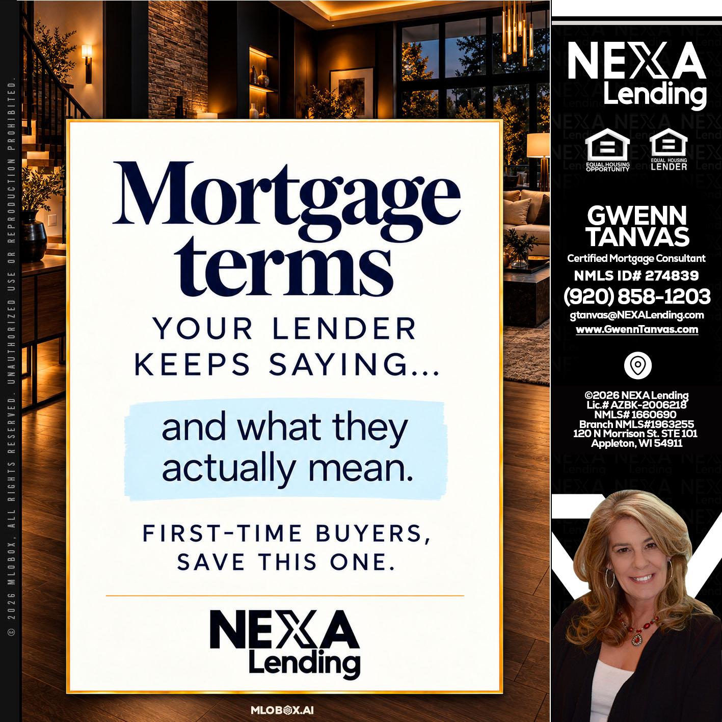 mortgage terms - Gwenn Tanvas -Certified Mortgage Consultant