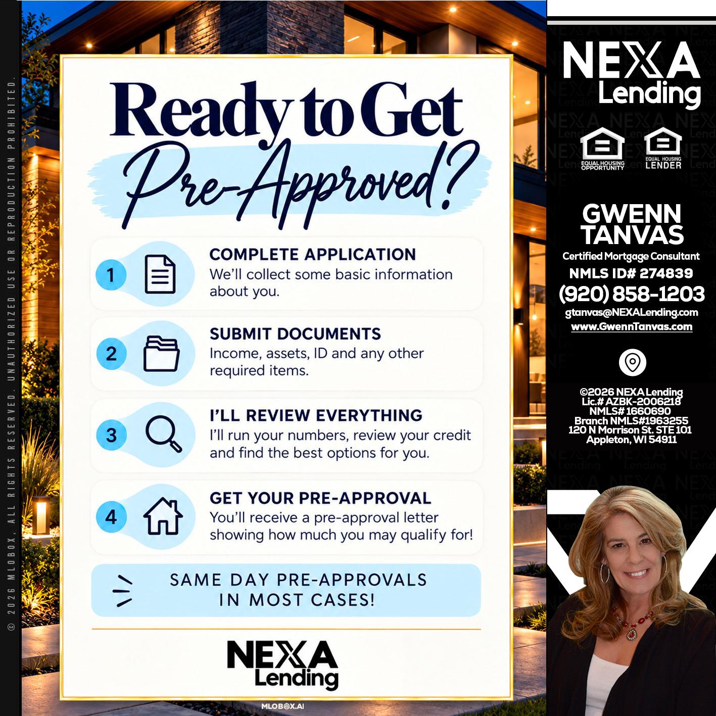 ready to get - Gwenn Tanvas -Certified Mortgage Consultant