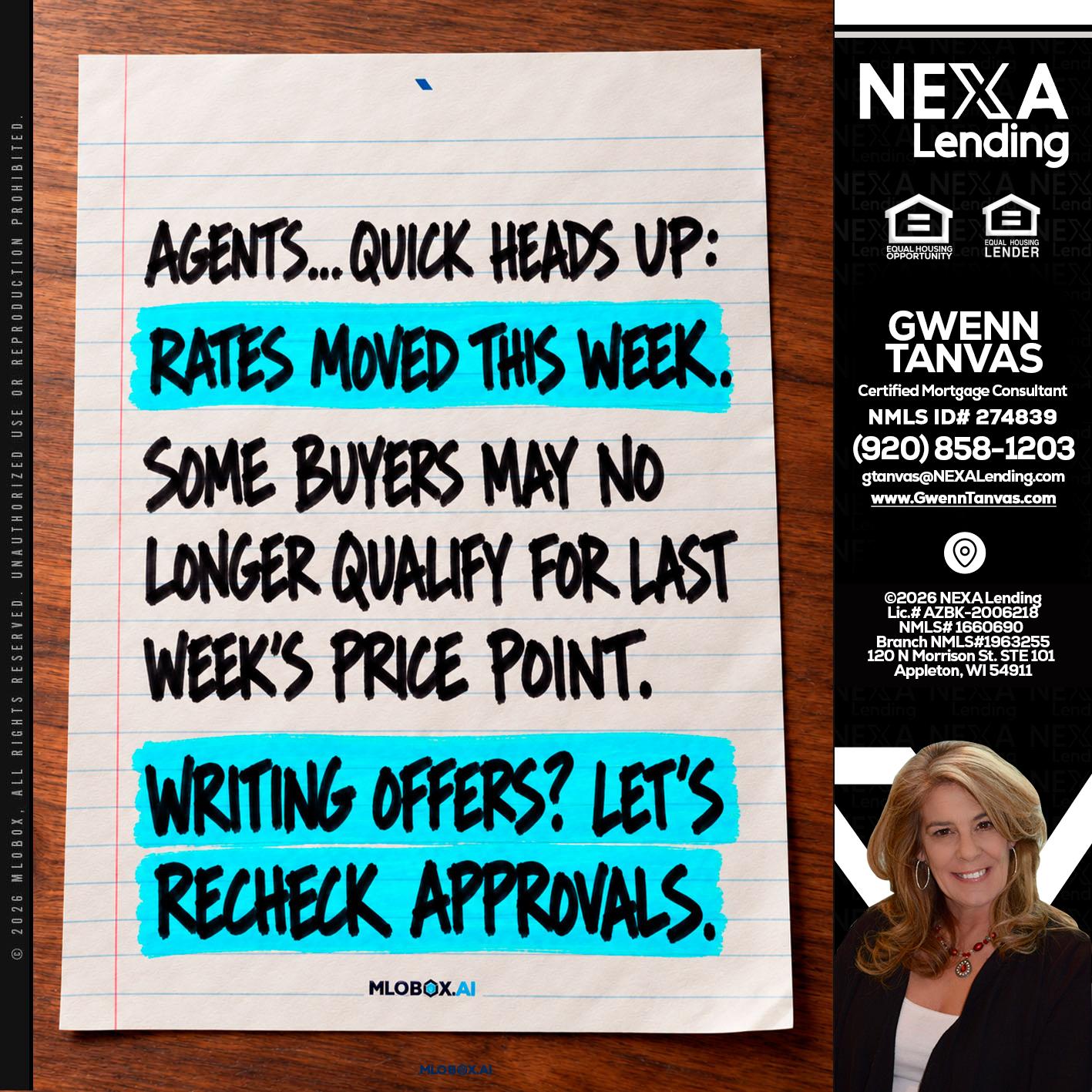 AGENTS - Gwenn Tanvas -Certified Mortgage Consultant