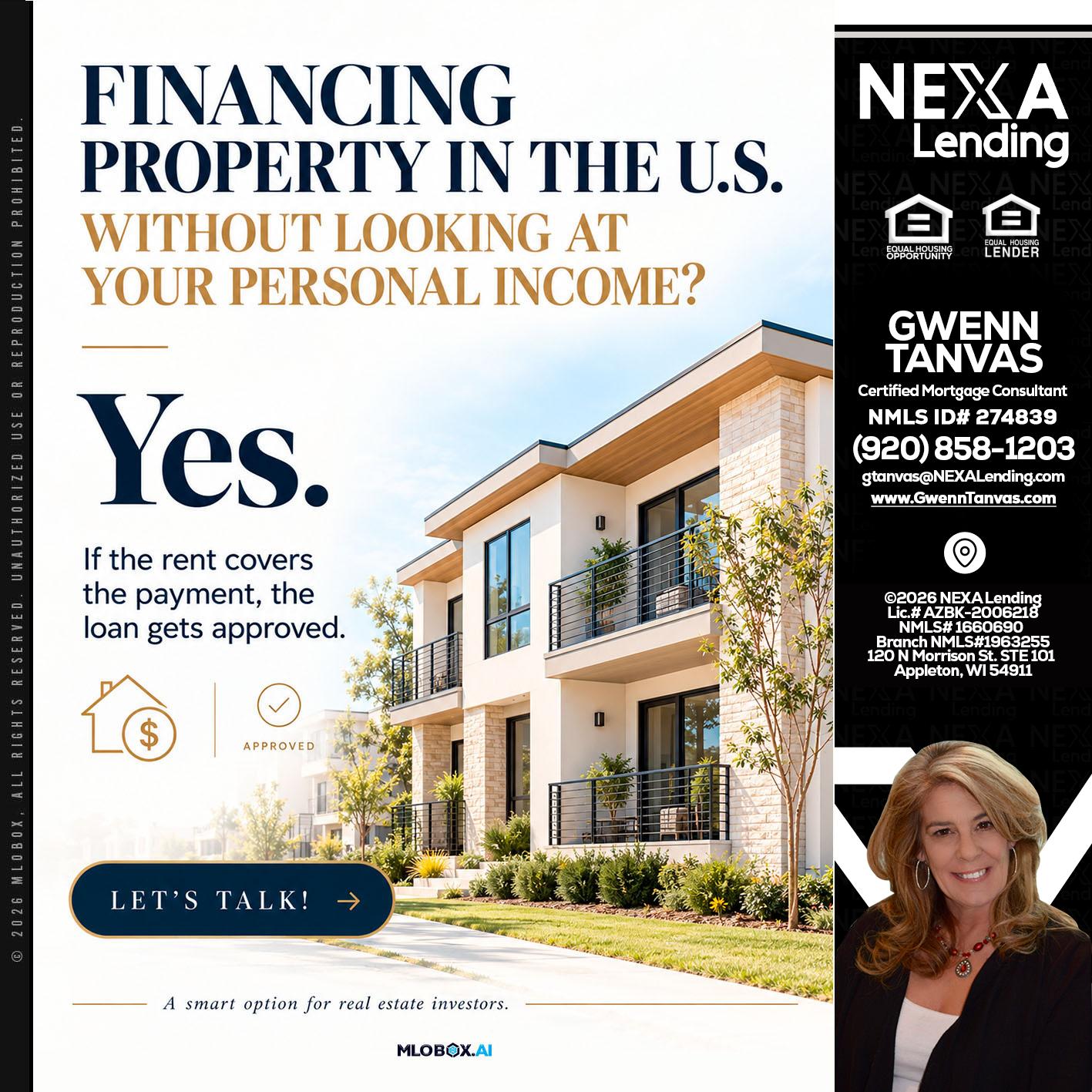 FINANCING - Gwenn Tanvas -Certified Mortgage Consultant